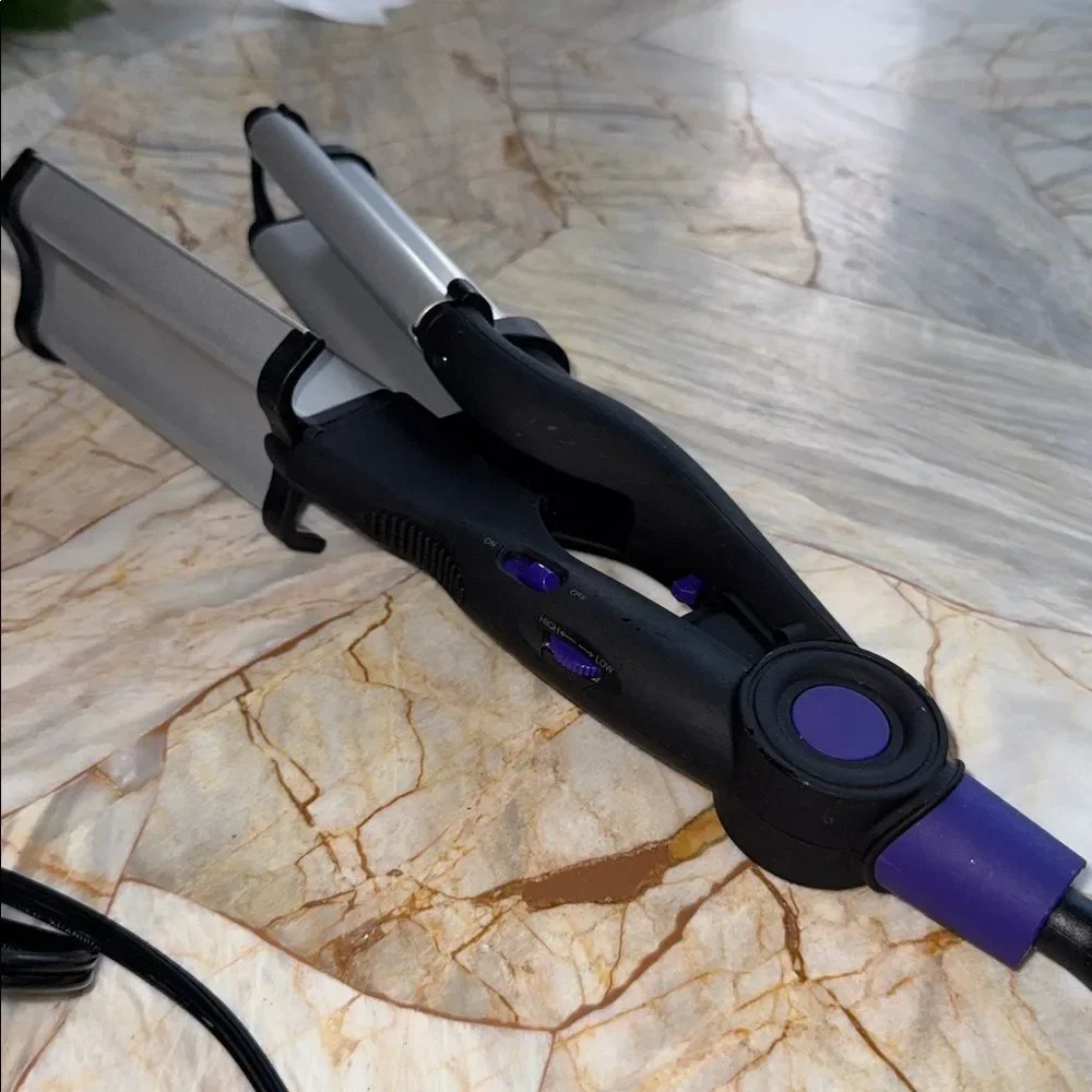 Hot Tools Professional Deep Waver Black Silver Triple Barrel Hair Iron Hairwaver